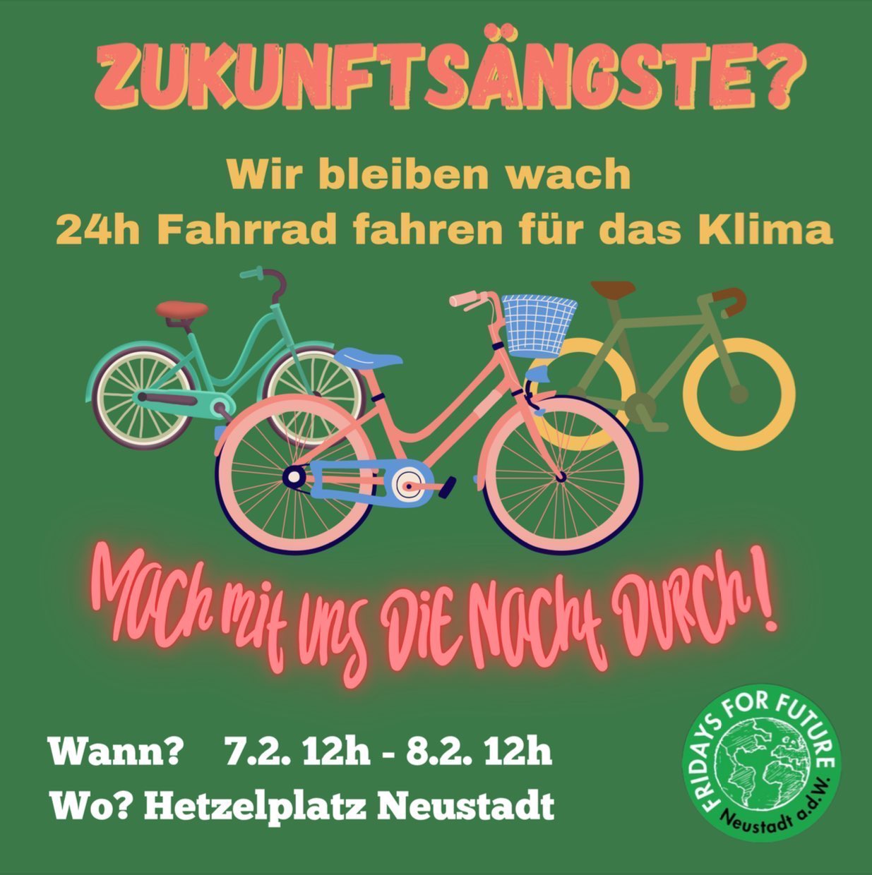 [7.2.] 24h Fahrradaktion von Fridays for Future auf dem Hetzelplatz