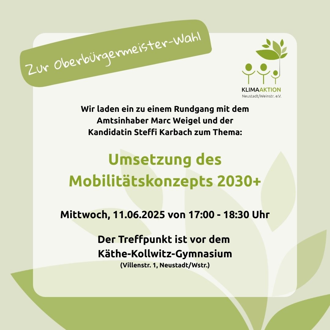 [11.6.] OB-Rundgang: Umsetzung des Mobilitätskonzepts 2023+