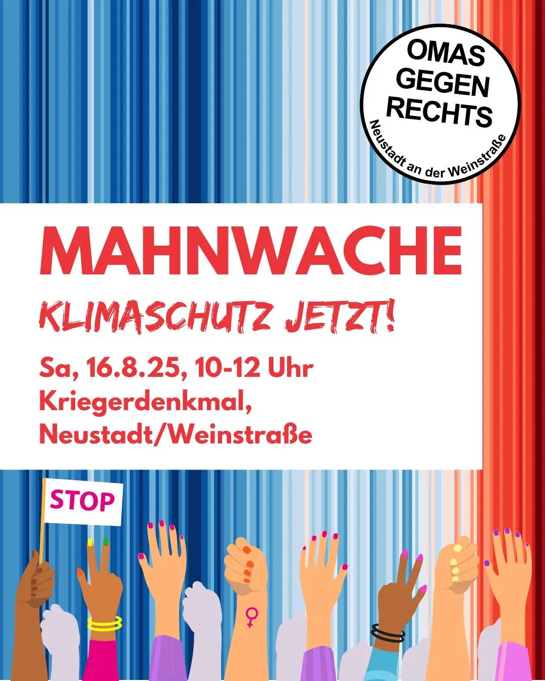 [16.8.] Mahnwache „Klimaschutz jetzt“