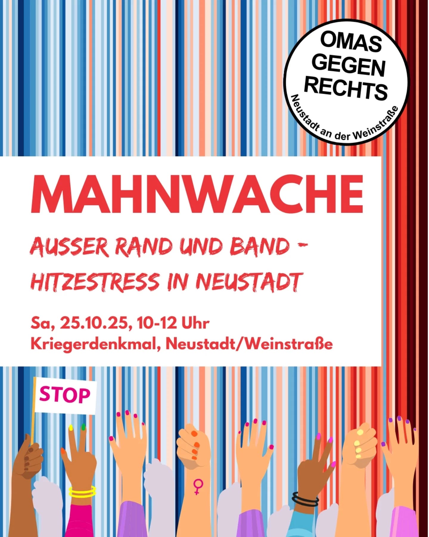 [25.10.] Mahnwache: Außer Rand und Band – Hitzestress in Neustadt