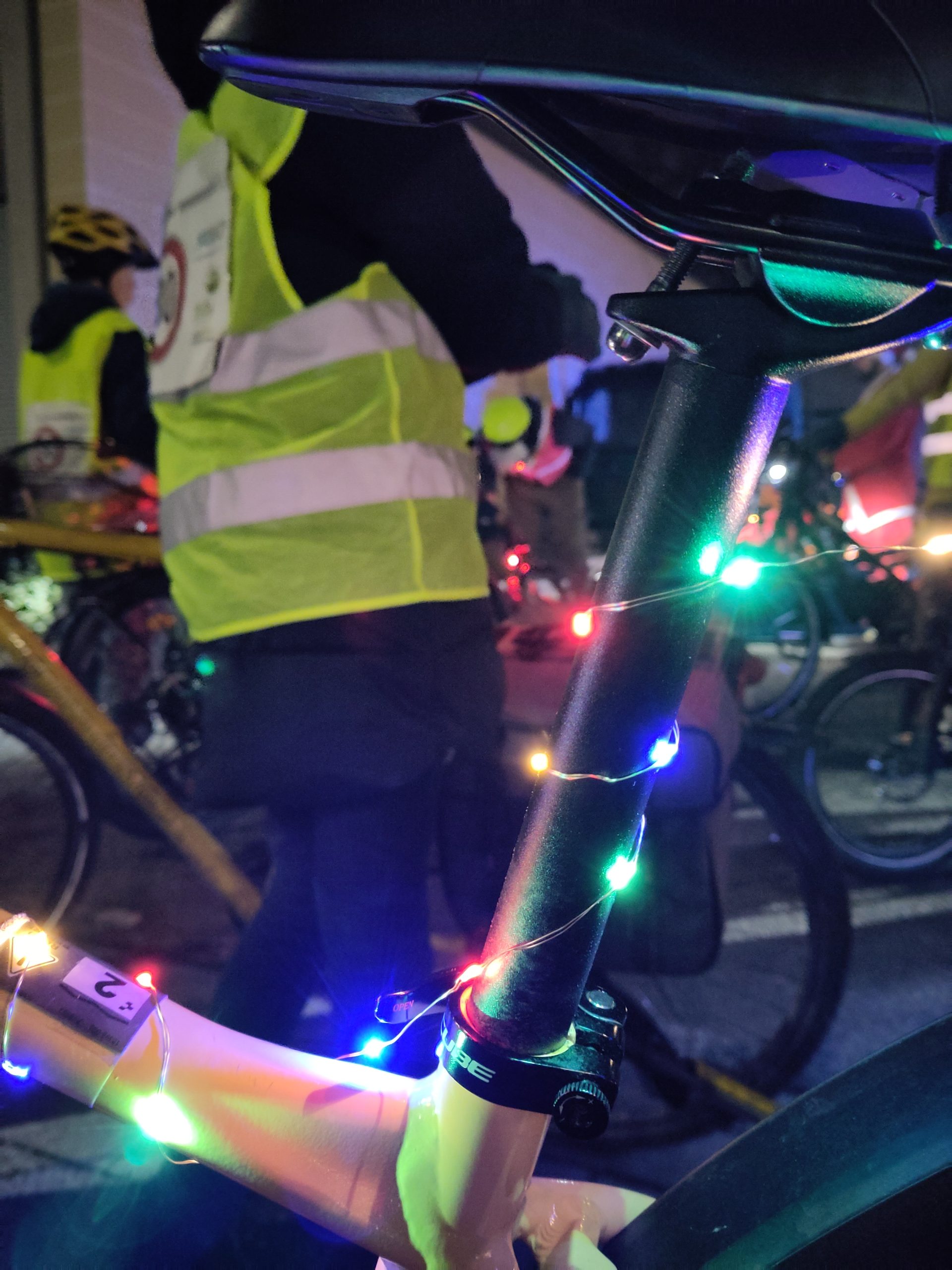 53. Critical Mass - Lichterkette an Sattelstütze