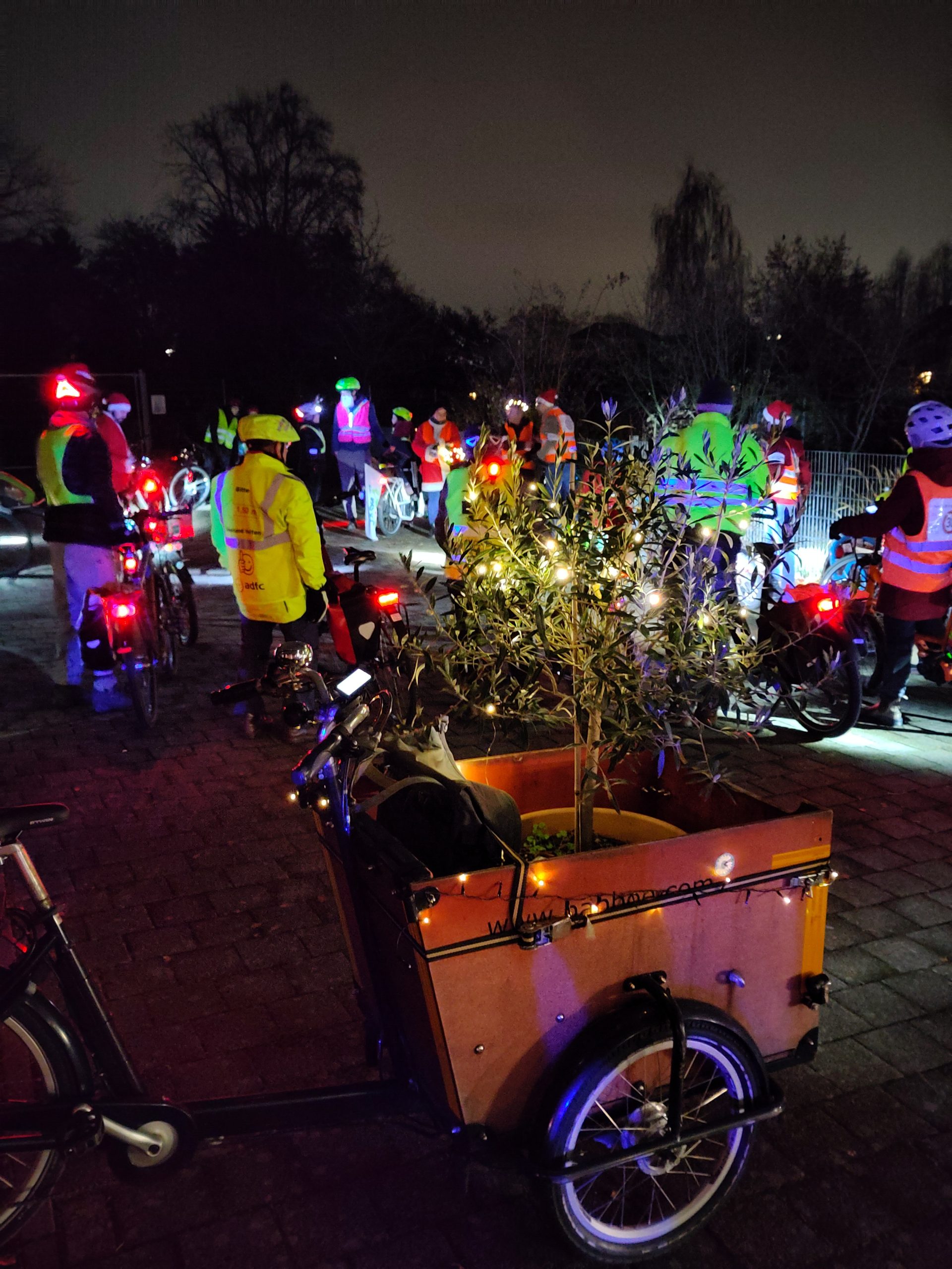 53. Critical Mass - Mediterraner Weihnachtsbaum im Lastenrad