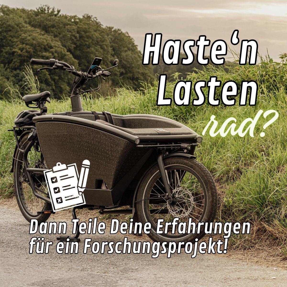 Forschungsumfrage: Radinfrastruktur für Lastenräder