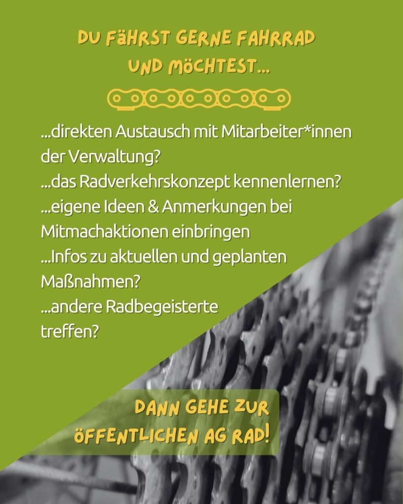 Öffentliche Sitzung AG Rad - warum hingehen?