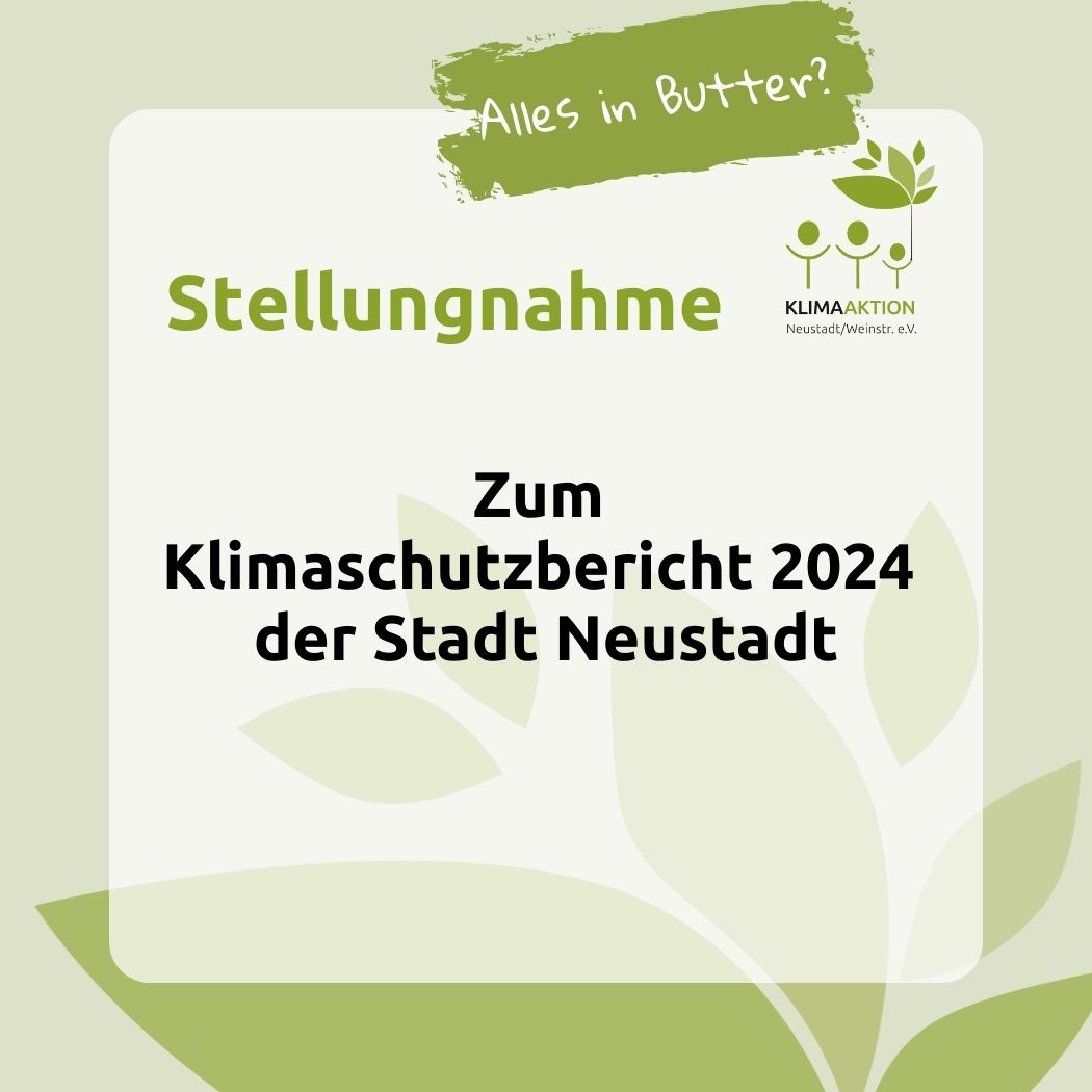 Stellungnahme zum Klimaschutzbericht 2024