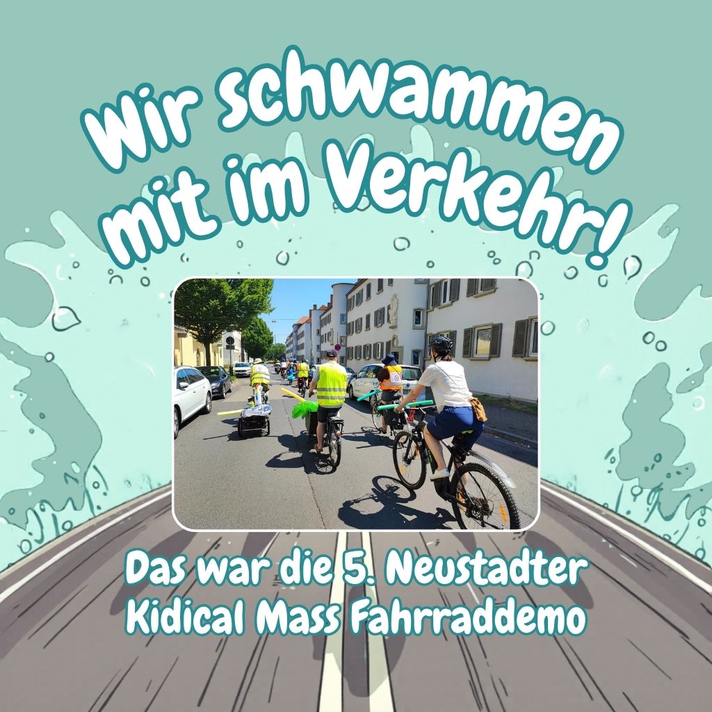 Kidical Mass Fahrraddemo geht baden